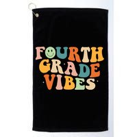 Fourth Grade Vibes 4Th Grade Groovy Retro 1St Day Of School Gift Golf Towel