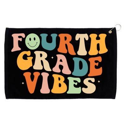Fourth Grade Vibes 4Th Grade Groovy Retro 1St Day Of School Gift Grommeted Golf Towel