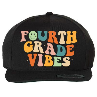 Fourth Grade Vibes 4Th Grade Groovy Retro 1St Day Of School Gift Wool Snapback Cap