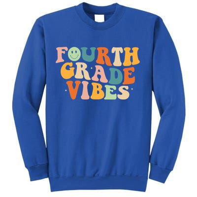 Fourth Grade Vibes 4Th Grade Groovy Retro 1St Day Of School Gift Sweatshirt