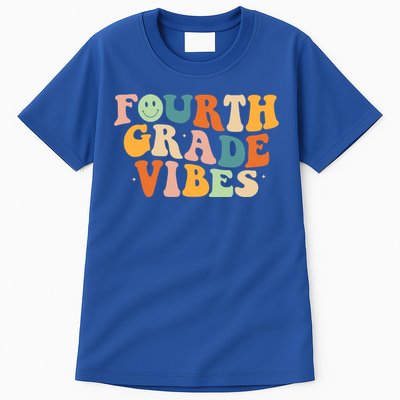 Fourth Grade Vibes 4Th Grade Groovy Retro 1St Day Of School Gift Tall T-Shirt