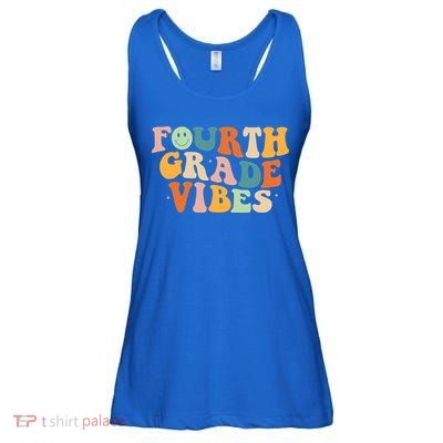 Fourth Grade Vibes 4Th Grade Groovy Retro 1St Day Of School Gift Ladies Essential Flowy Tank