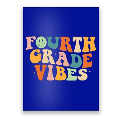 Fourth Grade Vibes 4Th Grade Groovy Retro 1St Day Of School Gift Poster