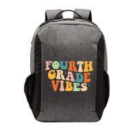 Fourth Grade Vibes 4Th Grade Groovy Retro 1St Day Of School Gift Vector Backpack
