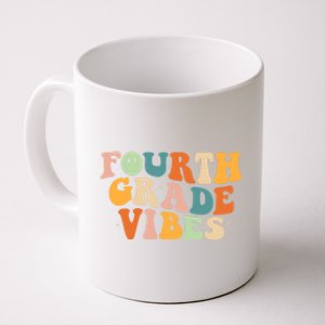 Fourth Grade Vibes 4Th Grade Groovy Retro 1St Day Of School Gift Coffee Mug