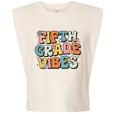 Fifth Grade Vibes 5th Grade Team Retro 1st Day Of School Garment-Dyed Women's Muscle Tee