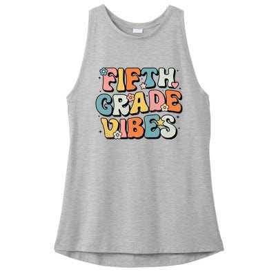 Fifth Grade Vibes 5th Grade Team Retro 1st Day Of School Ladies PosiCharge Tri-Blend Wicking Tank