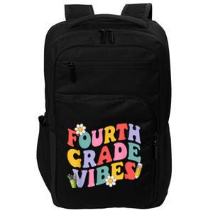 Fourth Grade Vibes Back To School 4Th Grade Team 1St Day Great Gift Impact Tech Backpack