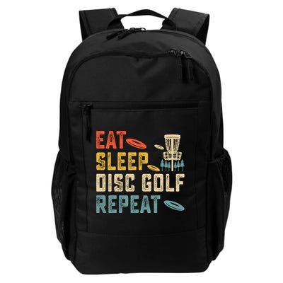 Frisbee Golf Vintage Eat Sleep Disc Golf Repeat Backpack