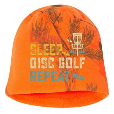 Frisbee Golf Vintage Eat Sleep Disc Golf Repeat Kati - Camo Knit Beanie