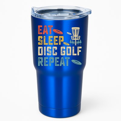 Frisbee Golf Vintage Eat Sleep Disc Golf Repeat Tumbler