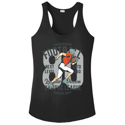 Football Gift Vintage 80s College Coach Great Gift Ladies PosiCharge Competitor Racerback Tank