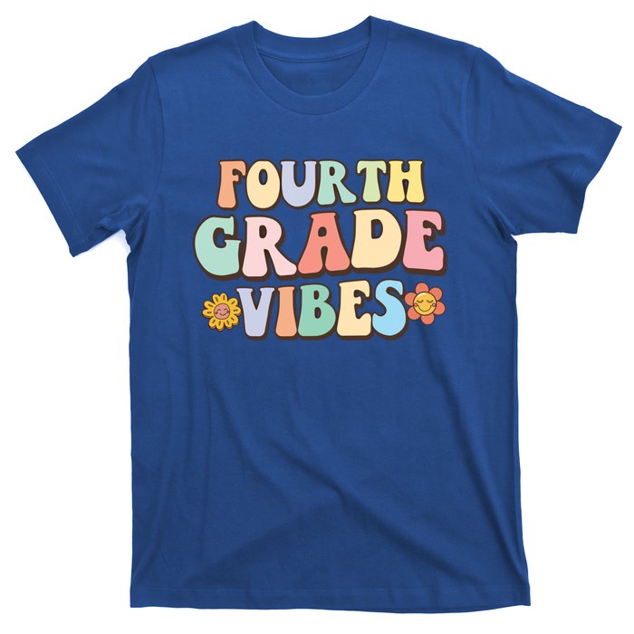 Fourth Grade Vibes Back To School Retro 4Th Grade Teacher Meaningful Gift T-Shirt