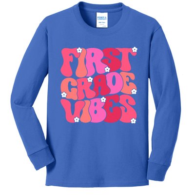 First Grade Vibes Back To School 1St Grade Vibes 1St Day Great Gift Kids Long Sleeve Shirt