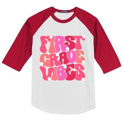 First Grade Vibes Back To School 1St Grade Vibes 1St Day Great Gift Kids Colorblock Raglan Jersey