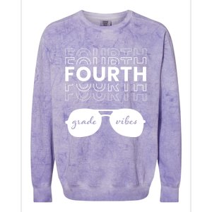 Fourth Grade Vibes Back To School Student And Teacher Gift Colorblast Crewneck Sweatshirt