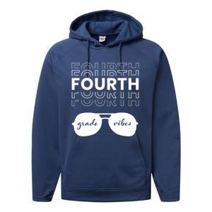 Fourth Grade Vibes Back To School Student And Teacher Gift Performance Fleece Hoodie