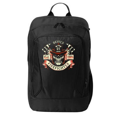 Firefighter Gift Volunteer Fireman Skull Firemen City Backpack