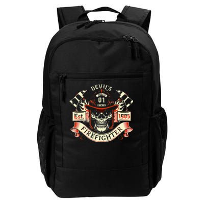 Firefighter Gift Volunteer Fireman Skull Firemen Daily Commute Backpack