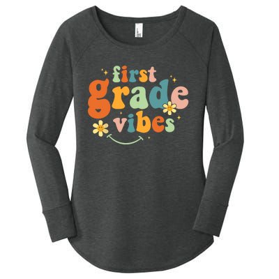 First Grade Vibes 1st Grade Team Retro 1st Day Of School Women's Perfect Tri Tunic Long Sleeve Shirt