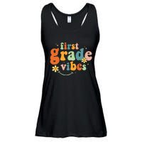 First Grade Vibes 1st Grade Team Retro 1st Day Of School Ladies Essential Flowy Tank