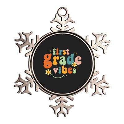 First Grade Vibes 1st Grade Team Retro 1st Day Of School Metallic Star Ornament