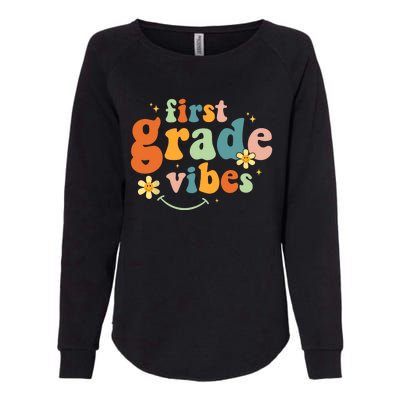 First Grade Vibes 1st Grade Team Retro 1st Day Of School Womens California Wash Sweatshirt