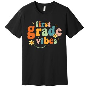 First Grade Vibes 1st Grade Team Retro 1st Day Of School Premium T-Shirt