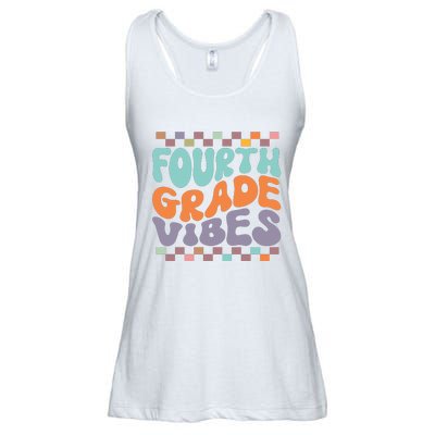 Fourth Grade Vibes Retro Groovy 4th Grade Back To School Gift Ladies Essential Flowy Tank