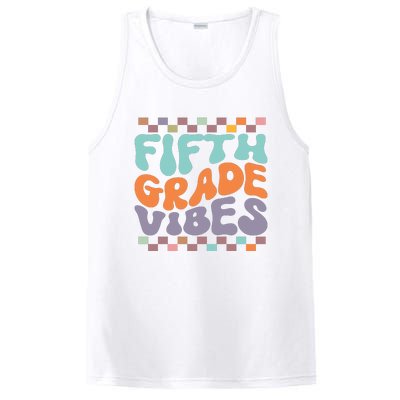 Fifth Grade Vibes Retro Groovy 5th Grade Back To School Gift PosiCharge Competitor Tank