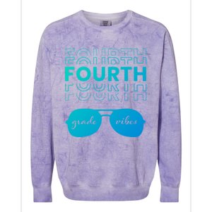 Fourth Grade Vibes Back To School Student And Teacher Gift Colorblast Crewneck Sweatshirt