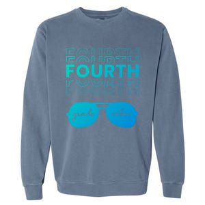 Fourth Grade Vibes Back To School Student And Teacher Gift Garment-Dyed Sweatshirt