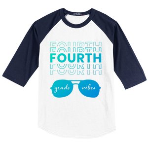 Fourth Grade Vibes Back To School Student And Teacher Gift Baseball Sleeve Shirt