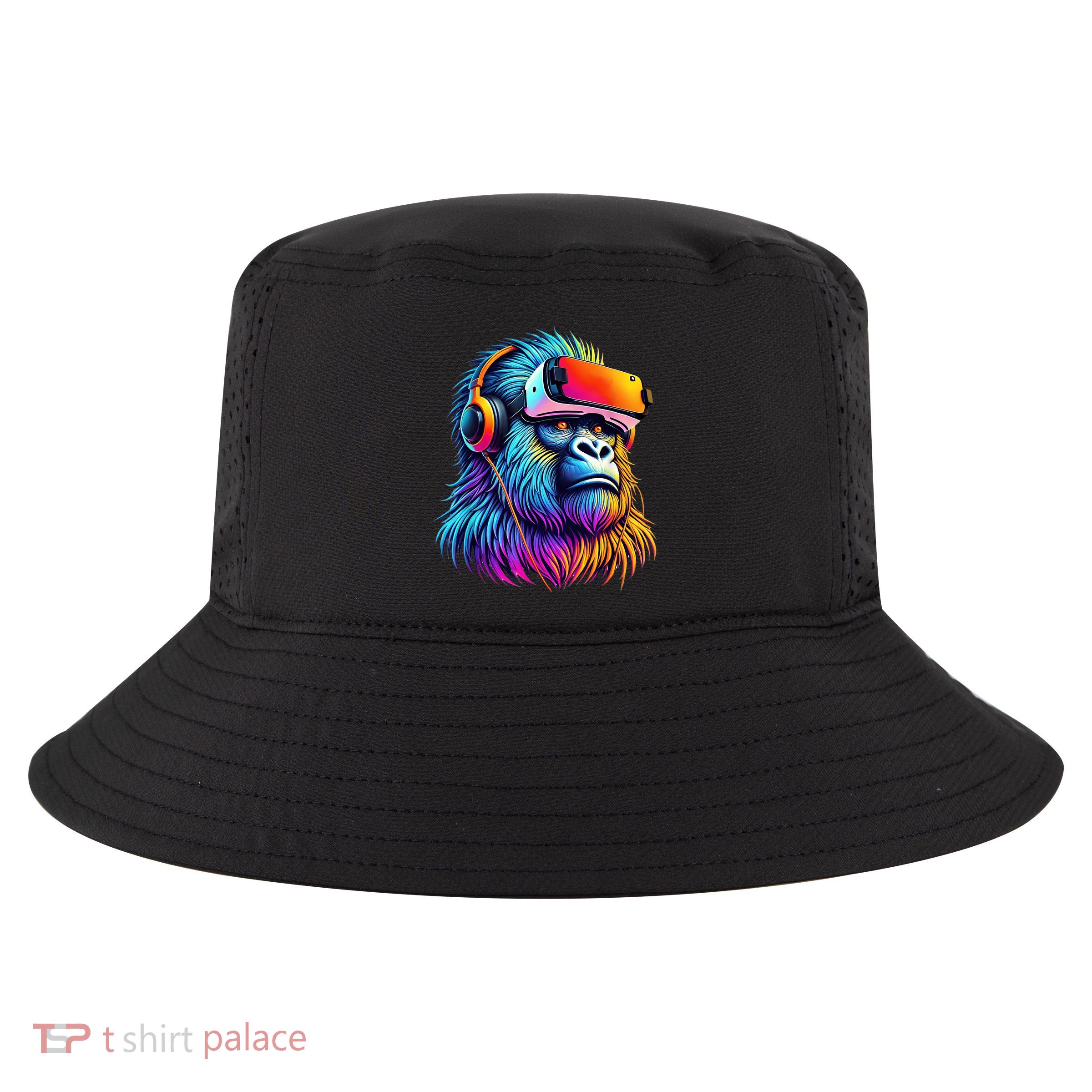 Funny Gorilla Vr Playing Tag Gorilla Vr Gamer Cool Comfort Performance Bucket Hat