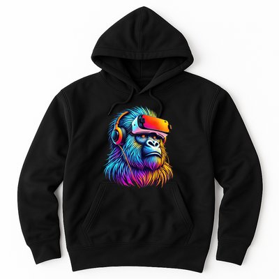 Funny Gorilla Vr Playing Tag Gorilla Vr Gamer Hoodie