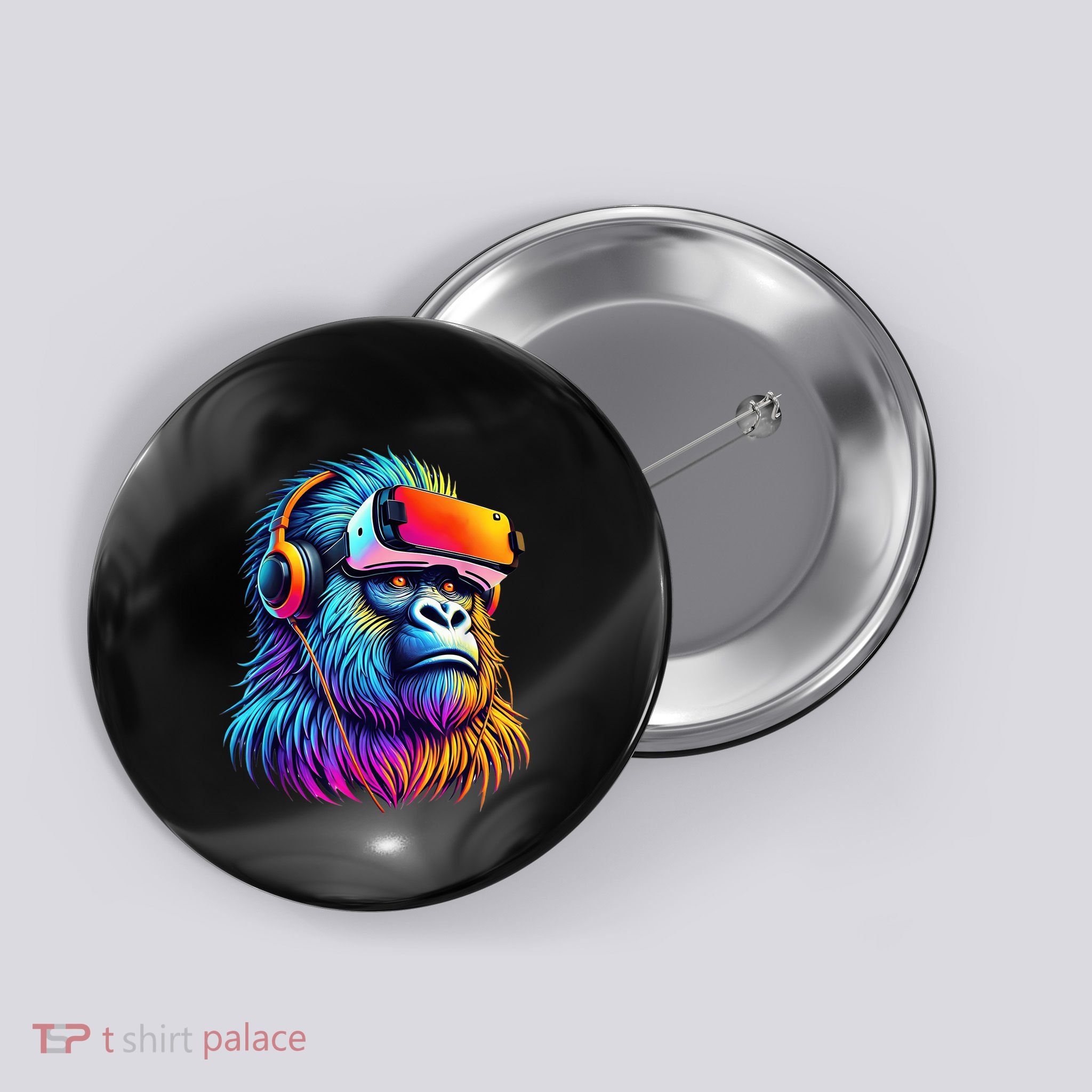 Funny Gorilla Vr Playing Tag Gorilla Vr Gamer Button