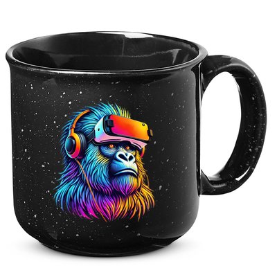 Funny Gorilla Vr Playing Tag Gorilla Vr Gamer 15oz Campfire Ceramic Mug
