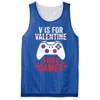 Funny Gamer V Is For Video Games Valentines Day Gift Mesh Reversible Basketball Jersey Tank