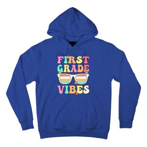 First Grade Vibes Retro Sunglasses Back To School Cool Gift Hoodie