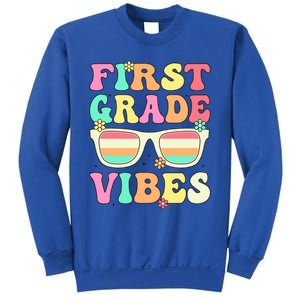 First Grade Vibes Retro Sunglasses Back To School Cool Gift Sweatshirt