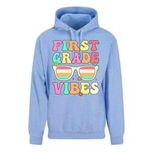 First Grade Vibes Retro Sunglasses Back To School Cool Gift Unisex Surf Hoodie