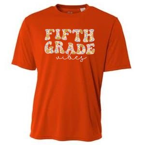 Fifth Grade Vibes Groovy Flowers Teacher Back To School Cool Gift Cooling Performance Crew T-Shirt