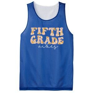 Fifth Grade Vibes Groovy Flowers Teacher Back To School Cool Gift Mesh Reversible Basketball Jersey Tank