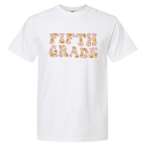 Fifth Grade Vibes Groovy Flowers Teacher Back To School Cool Gift Garment-Dyed Heavyweight T-Shirt