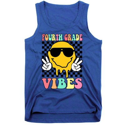 Fourth Grade Vibes Hippie Smile Face Peace Back To School Gift Tank Top