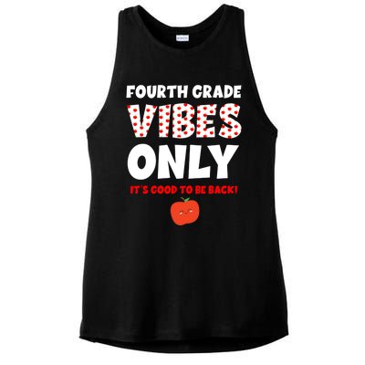 Fourth Grade Vibes Only Back To School 4Th Grade Teacher Great Gift Ladies PosiCharge Tri-Blend Wicking Tank