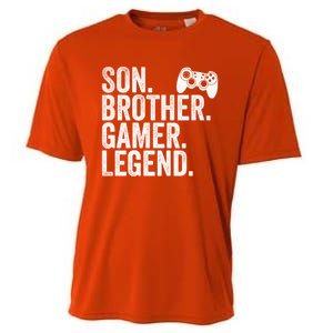 Funny Gaming Video Game Son Brother Gamer Legend Gift Cooling Performance Crew T-Shirt