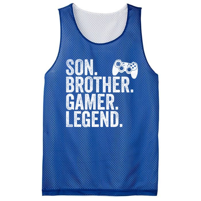 Funny Gaming Video Game Son Brother Gamer Legend Gift Mesh Reversible Basketball Jersey Tank