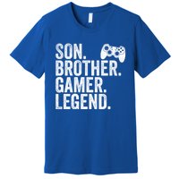 Funny Gaming Video Game Son Brother Gamer Legend Gift Premium T-Shirt