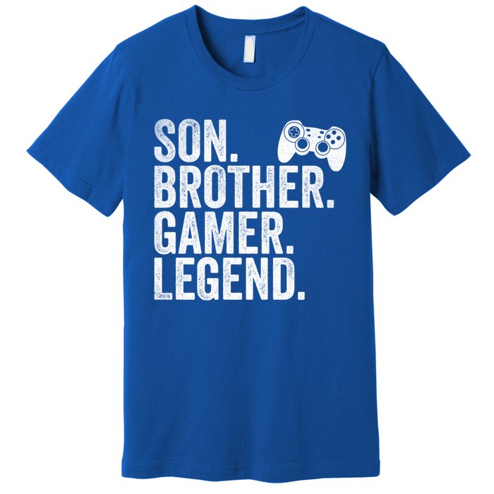 Funny Gaming Video Game Son Brother Gamer Legend Gift Premium T-Shirt